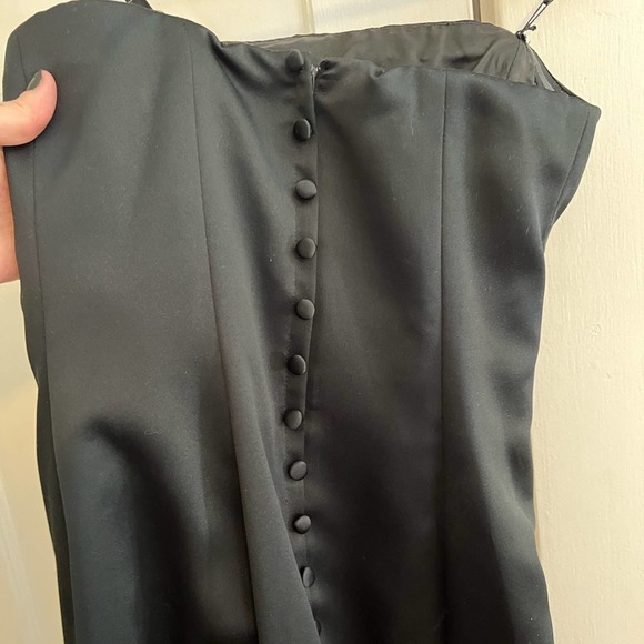 Nicole Miller Black Strapless Evening Gown - Picture 3 of 9